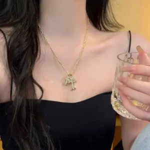 Lymphatic Magnetic Therapy Cross Design Diamond Necklace