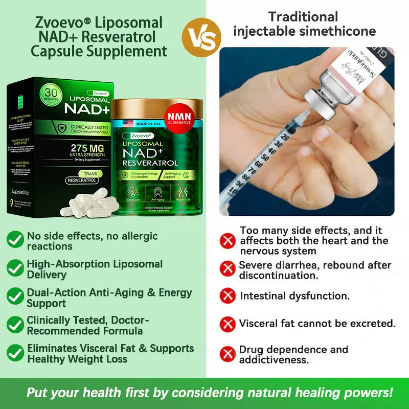 Liposomal NAD+ Resveratrol Capsule Supplement - Image 2