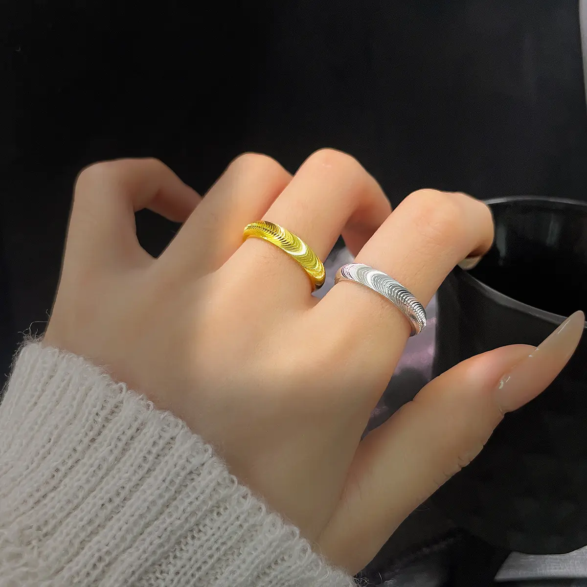 DIYSTAR Lymphatic magnetic therapy cats eye ring - Image 8