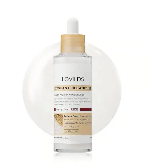 LOVILDS Glow Rice Ampoule Duo - Serums for Brightening Exfoliating and Moisturizing - Image 12