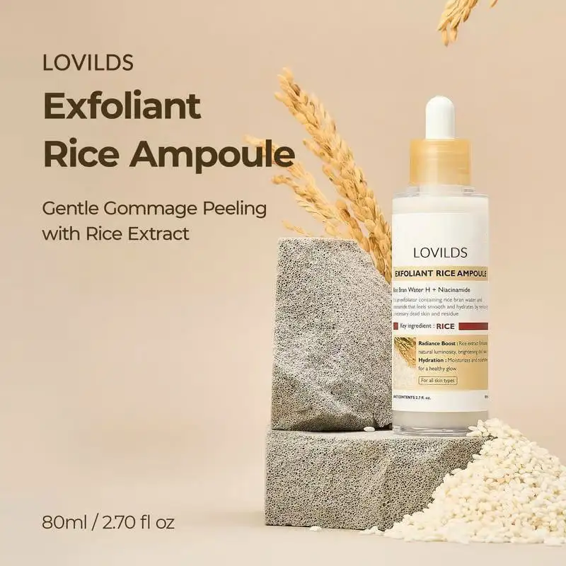 LOVILDS Glow Rice Ampoule Duo - Serums for Brightening Exfoliating and Moisturizing - Image 9