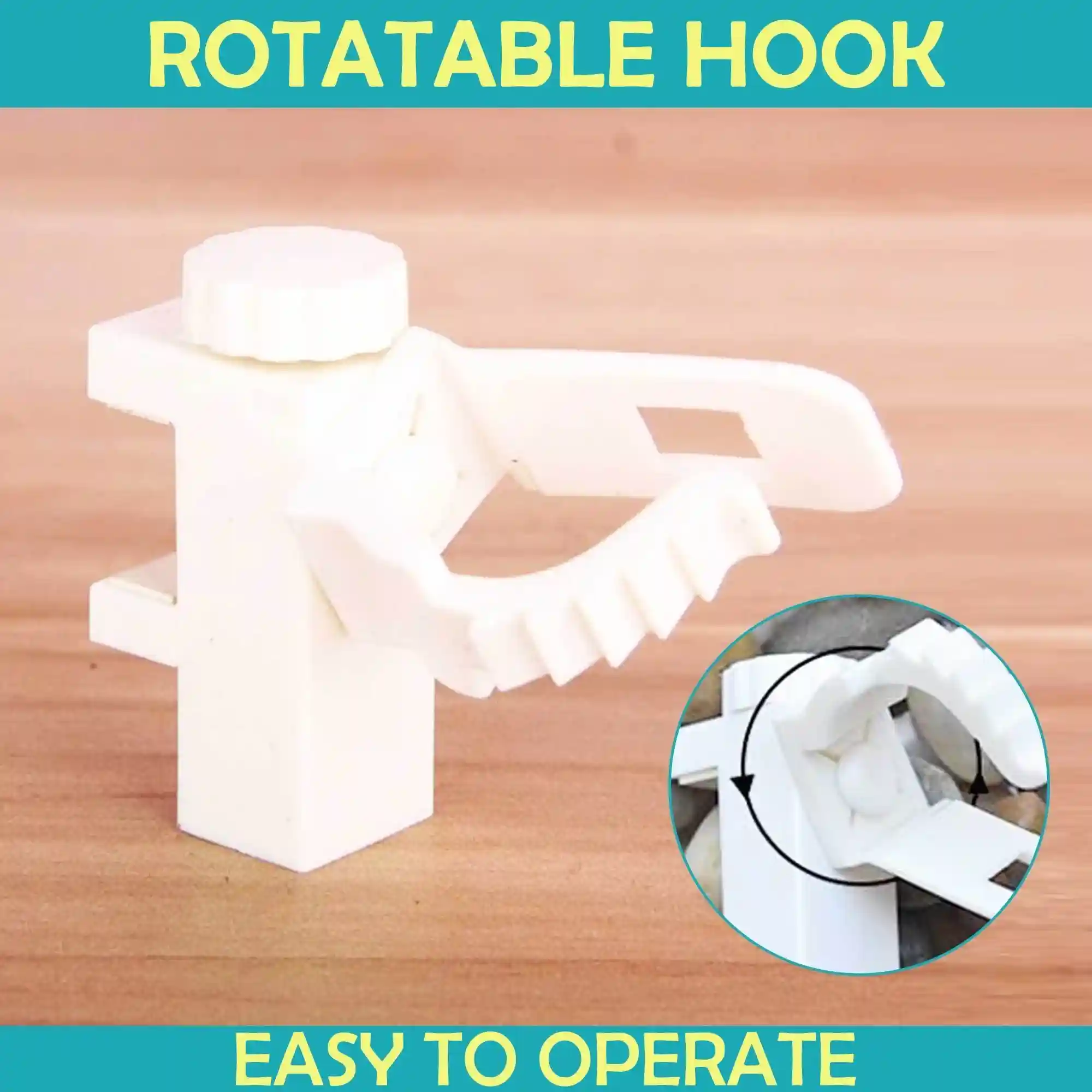 Reusable Punch-Free Curtain Rod Bracket Clips - Image 4