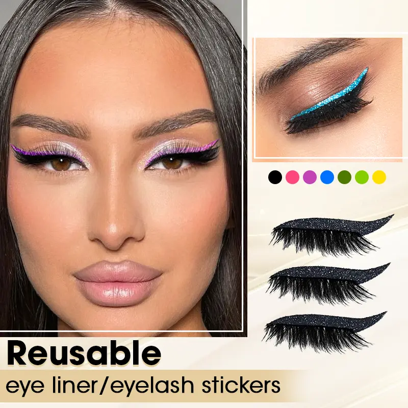 GlitzWink Cat Eyeliner Lashes Sticker - Image 5