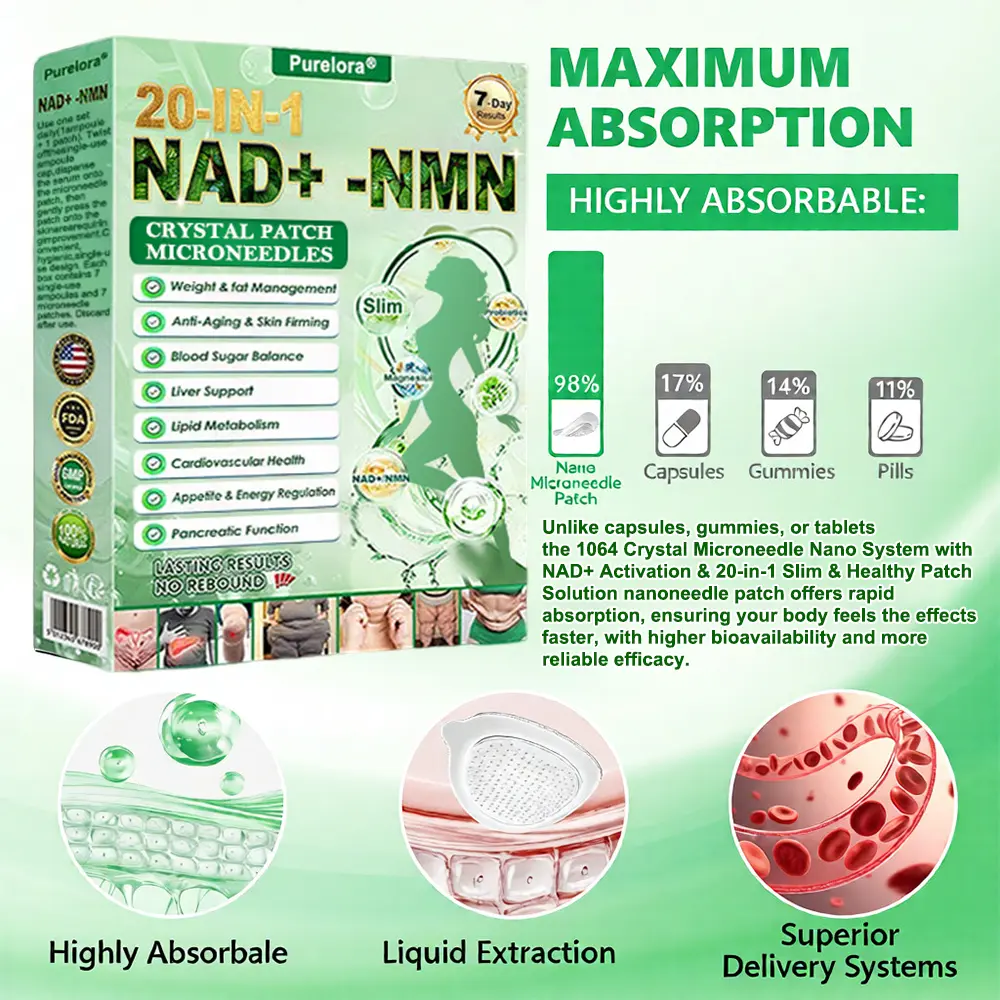 1064 Crystal Microneedle Nano System with NAD⁺ Activation & 20-in-1 Slim & Healthy Pacth Solution - Image 13
