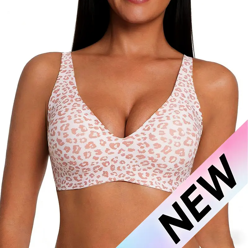 NESLEMY Wireless Push Up Bra for Women - Seamless Deep V Bralette, All-Day Comfort T-Shirt Bra for Everyday Wear - Image 2