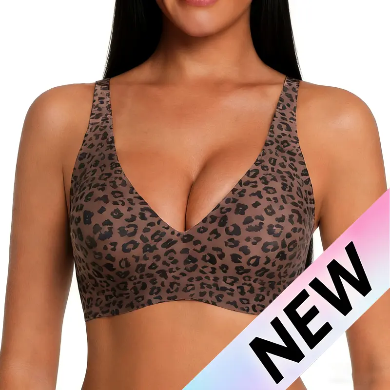 NESLEMY Wireless Push Up Bra for Women - Seamless Deep V Bralette, All-Day Comfort T-Shirt Bra for Everyday Wear - Image 3