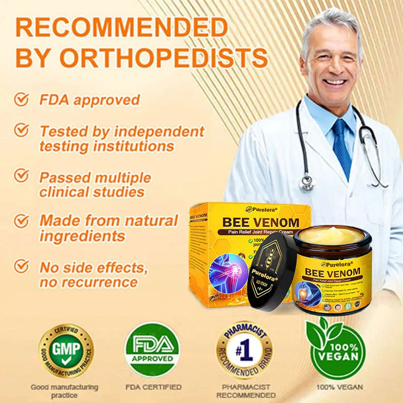 Bee Venom Pain Relief Joint Repair Cream - Image 2