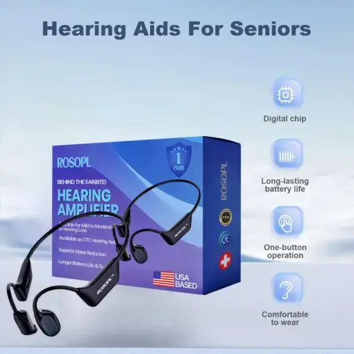 ROSOPL Rediscover Clear Sound with the X1 — Smart Open-Ear Bone Conduction Hearing Headset