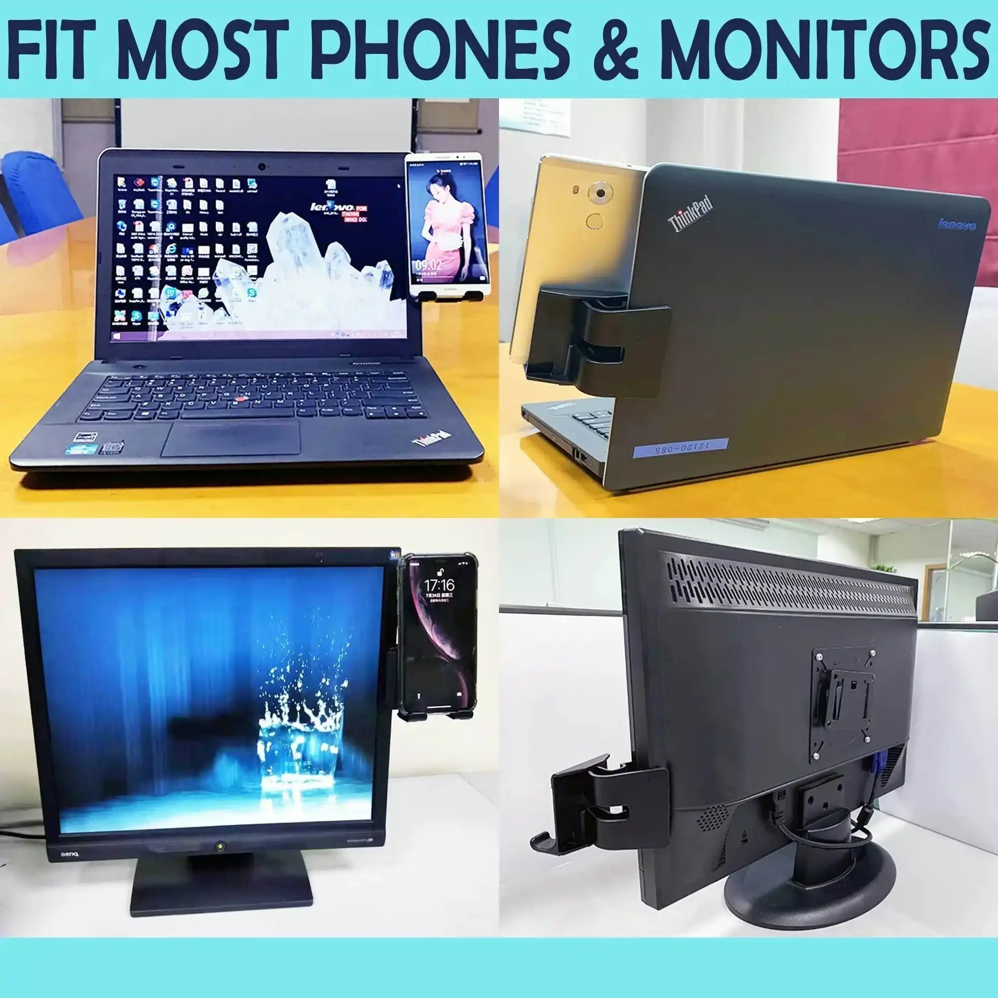 Notebook Screen Side Phone Holder - Image 2