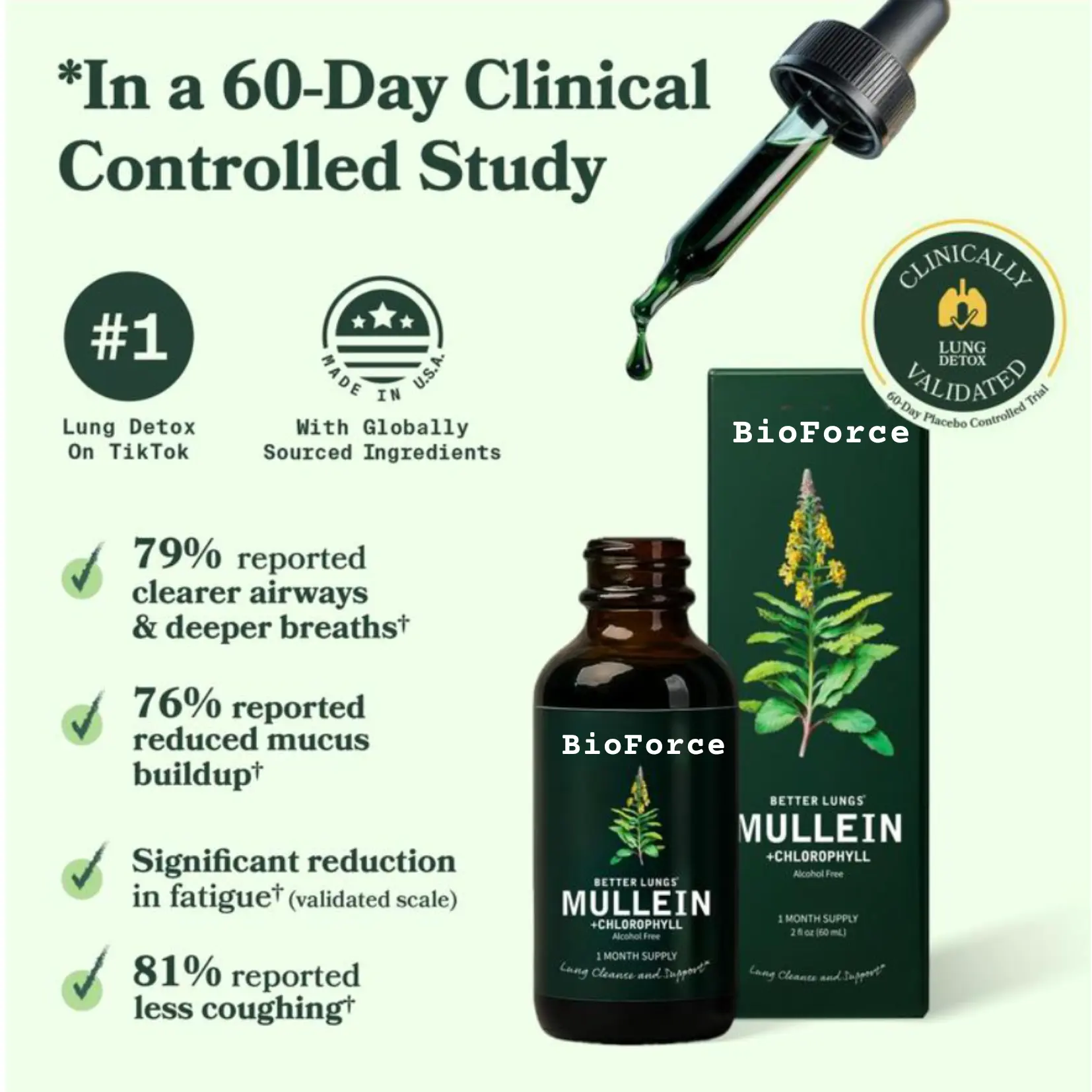 BioForce Mullein Chlorophyl Drops - Image 3