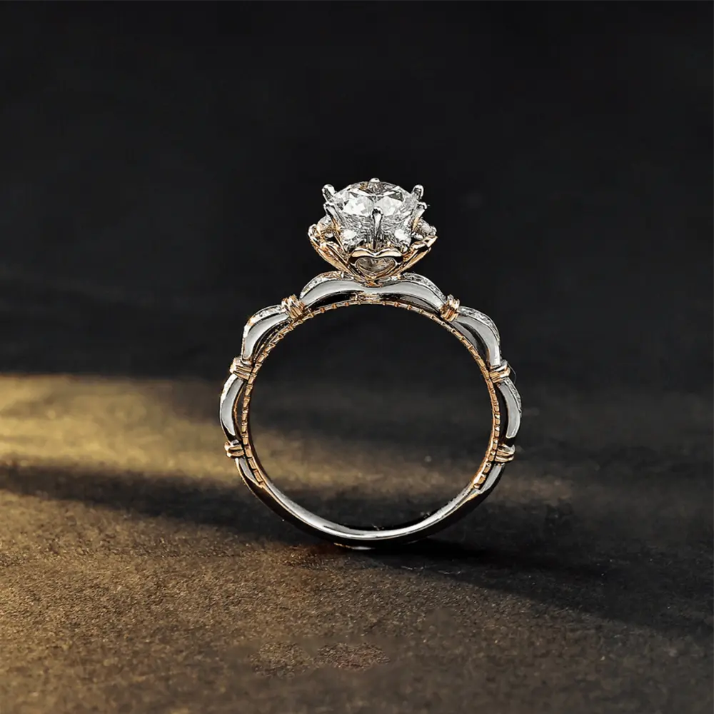 Rose Moissanite Ring - Image 5