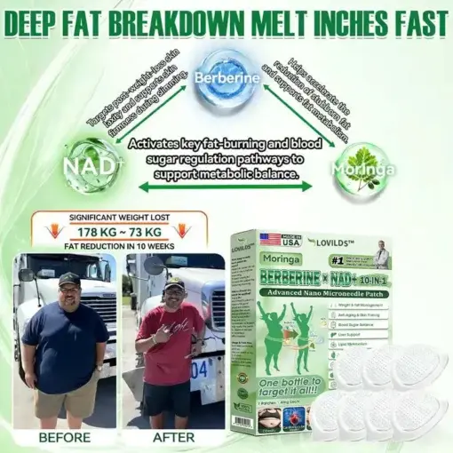 Moringa Berberine × NAD+ 𝟏𝟎-𝐢𝐧-𝟏 𝐀𝐝𝐯𝐚𝐧𝐜𝐞𝐝 𝐍𝐚𝐧𝐨 𝐌𝐢𝐜𝐫𝐨𝐧𝐞𝐞𝐝𝐥𝐞 𝐏𝐚𝐭𝐜𝐡 - Image 2