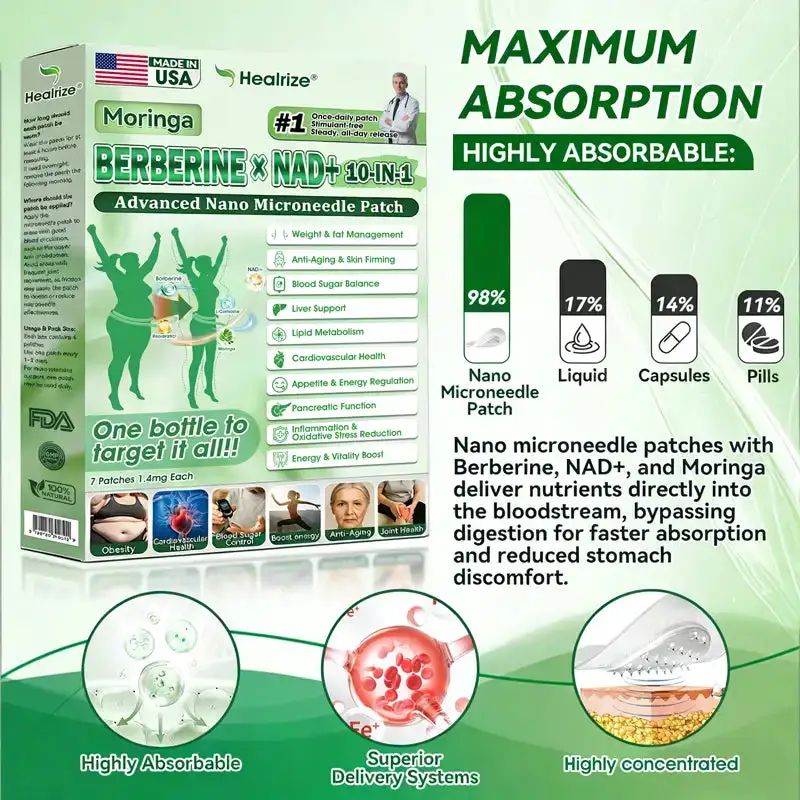 Moringa · Berberine × NAD+ 𝟏𝟎-𝐢𝐧-𝟏 𝐀𝐝𝐯𝐚𝐧𝐜𝐞𝐝 𝐍𝐚𝐧𝐨 𝐌𝐢𝐜𝐫𝐨𝐧𝐞𝐞𝐝𝐥𝐞 𝐏𝐚𝐭𝐜𝐡 - Image 7
