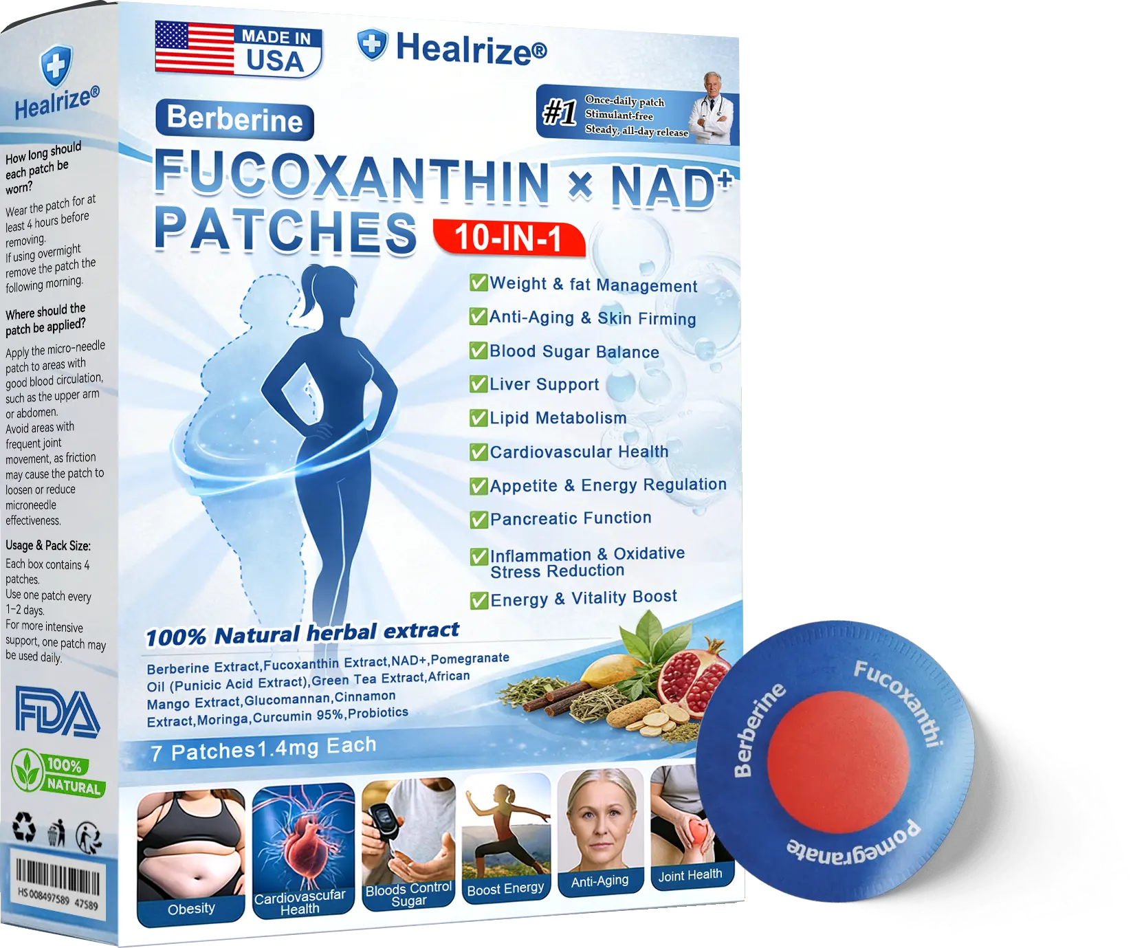 𝐁𝐞𝐫𝗯𝗲𝐫𝐢𝐧𝐞 · Fucoxanthin × NAD⁺ 𝟏𝟎-𝐢𝐧-𝟏 Highly Absorbale 𝐏𝐚𝐭𝙘𝙝 - Image 10