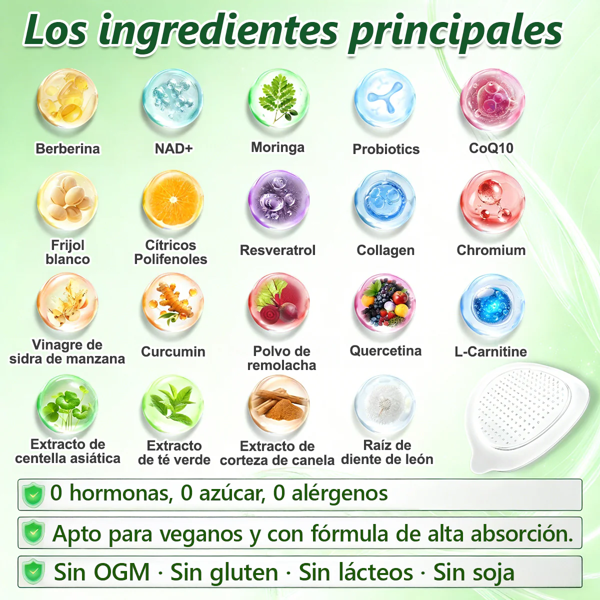 🇺🇸 Tienda Oficial | Moringa · Berberina × NAD+ 10-en-1 Advanced Nano Microneedle Patch - Image 4