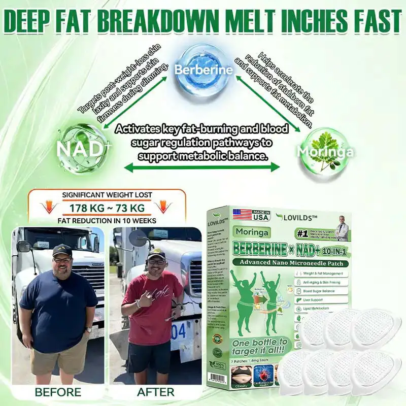 🇺🇸 𝐎𝐟𝐟𝐢𝐜𝐢𝐚𝐥 𝐔𝐒 𝐒𝐭𝐨𝐫𝐞 | 🧑⚕️🩺 Doctor-Recommended Daily Metabolic Support 10-in-1 Moringa · Berberine + NAD+ Nano Patch - Image 10
