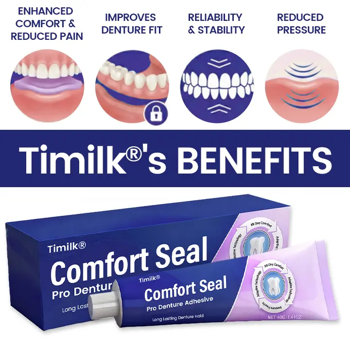 🔥 LIMITED SPECIAL OFFER 🔥 Comfort Seal Pro Denture Adhesive🦷💜FDA Certified (Clinically Proven 96- Hour Lock Hold for Secure, Comfortable & Zinc-Free Denture Fit) - Image 2