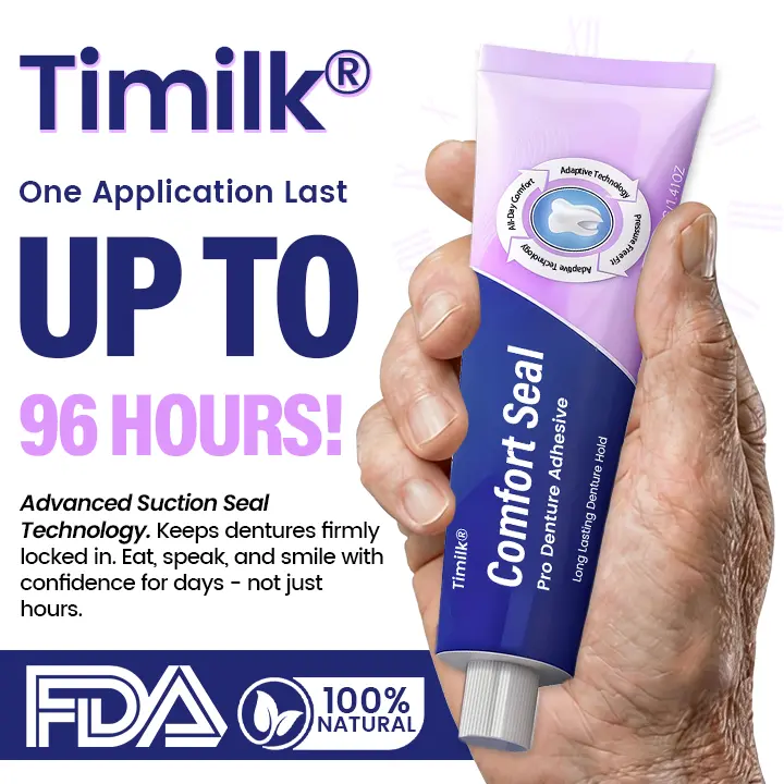 🔥 LIMITED SPECIAL OFFER 🔥 Comfort Seal Pro Denture Adhesive🦷💜FDA Certified (Clinically Proven 96- Hour Lock Hold for Secure, Comfortable & Zinc-Free Denture Fit) - Image 4