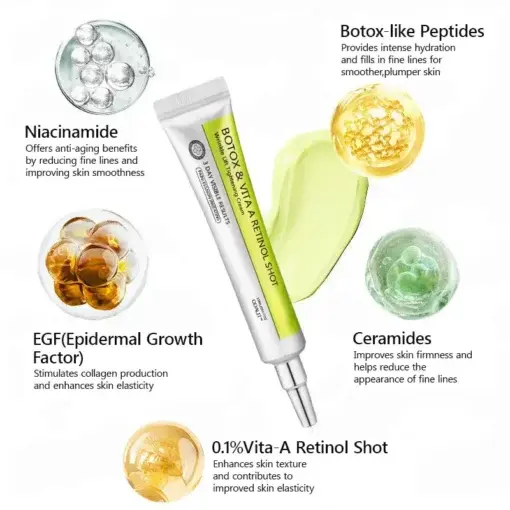 Peptide-Infused Firming Shot Dermatologist-Approved Formula for Powerful Lifting Visibly De-puffing - Image 9