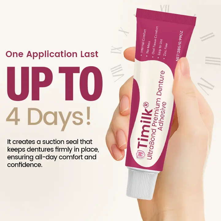 UltraBond Premium Denture Adhesive 🔥 FDA Certified (Clinically Proven 4-Day Hold for Secure, Comfortable & Zinc-Free Denture Fit) - Image 4