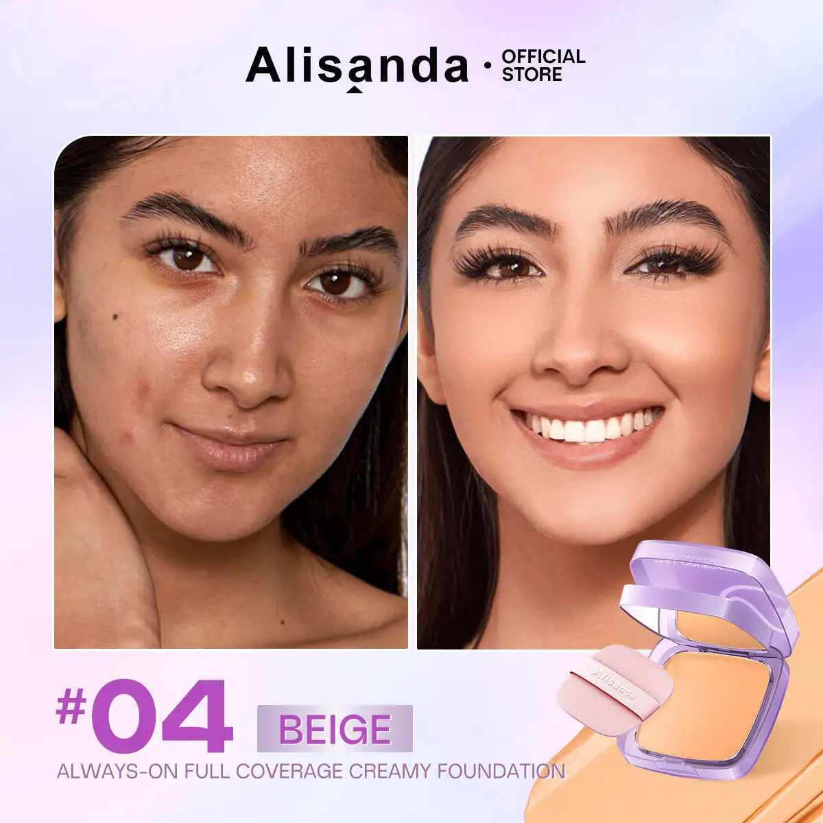 Always On Full Coverage Foundation Cream | 24H Long Lasting Waterproof Matte Full Coverage Foundation - Image 6