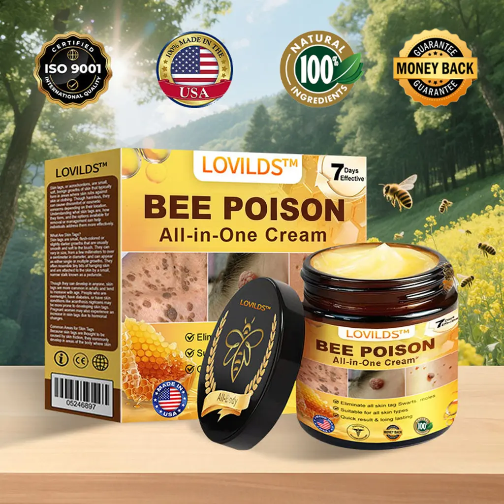 𝐁𝐞𝐞 𝐏𝐨𝐢𝐬𝐨𝐧 𝐀𝐥𝐥-𝐢𝐧-𝐎𝐧𝐞 𝐂𝐫𝐞𝐚𝐦–🌸 Anti-aging,Hydrating, Skin Repair, Even Tone, Acne and Dark Spot Treatment, Wart and Mole Removal, Psoriasis Relief