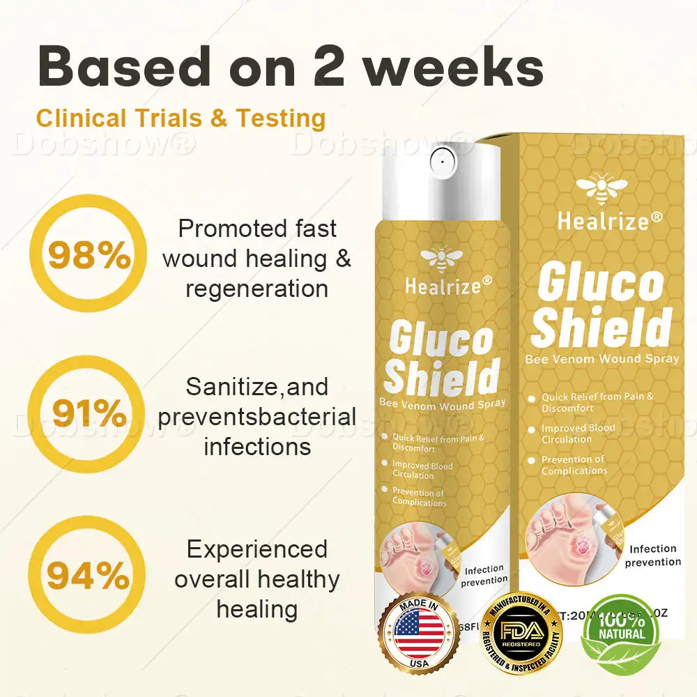 ๐ฅ ๐๐๐ข๐๐ฉ๐๐ ๐๐๐๐๐ง โ ๐๐๐ซ๐ ๐๐ค๐๐๐ฎ | GlucoShield Bee Venom Wound Spray๐ฅ#1 Best-Selling Wound Care Spray - Image 5