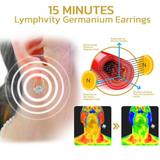 Histone Lymphvity MagneTherapy Germanium Earrings - Image 3