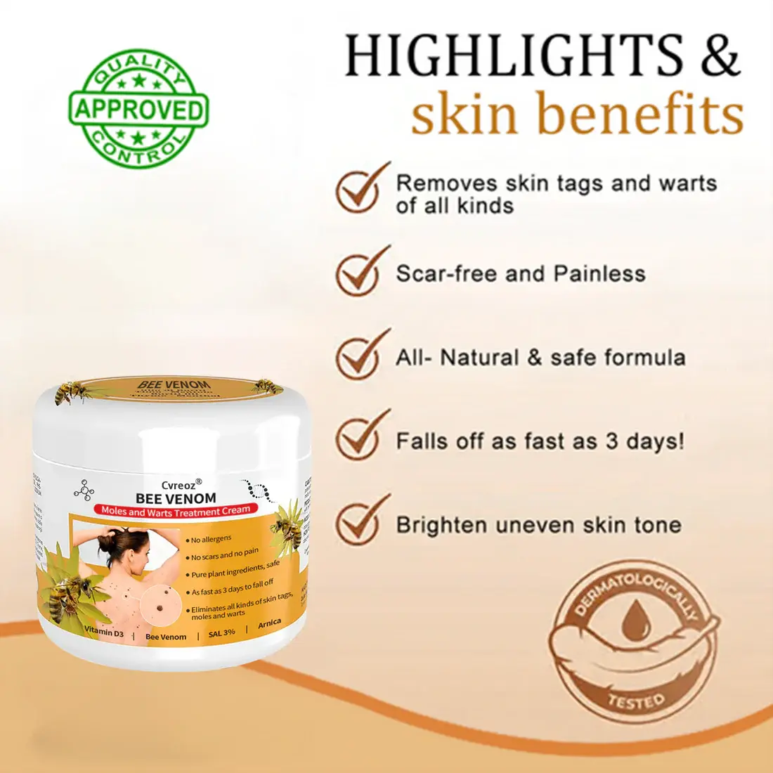 PRO Bee Venom Mole and Wart Treatment Cream - Image 7