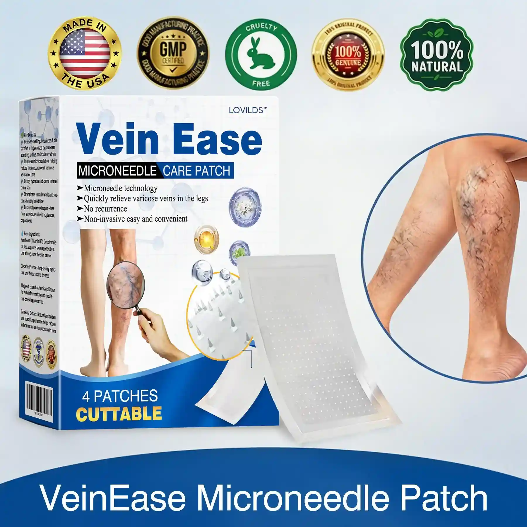 VeinEase Microneedle Care Patch