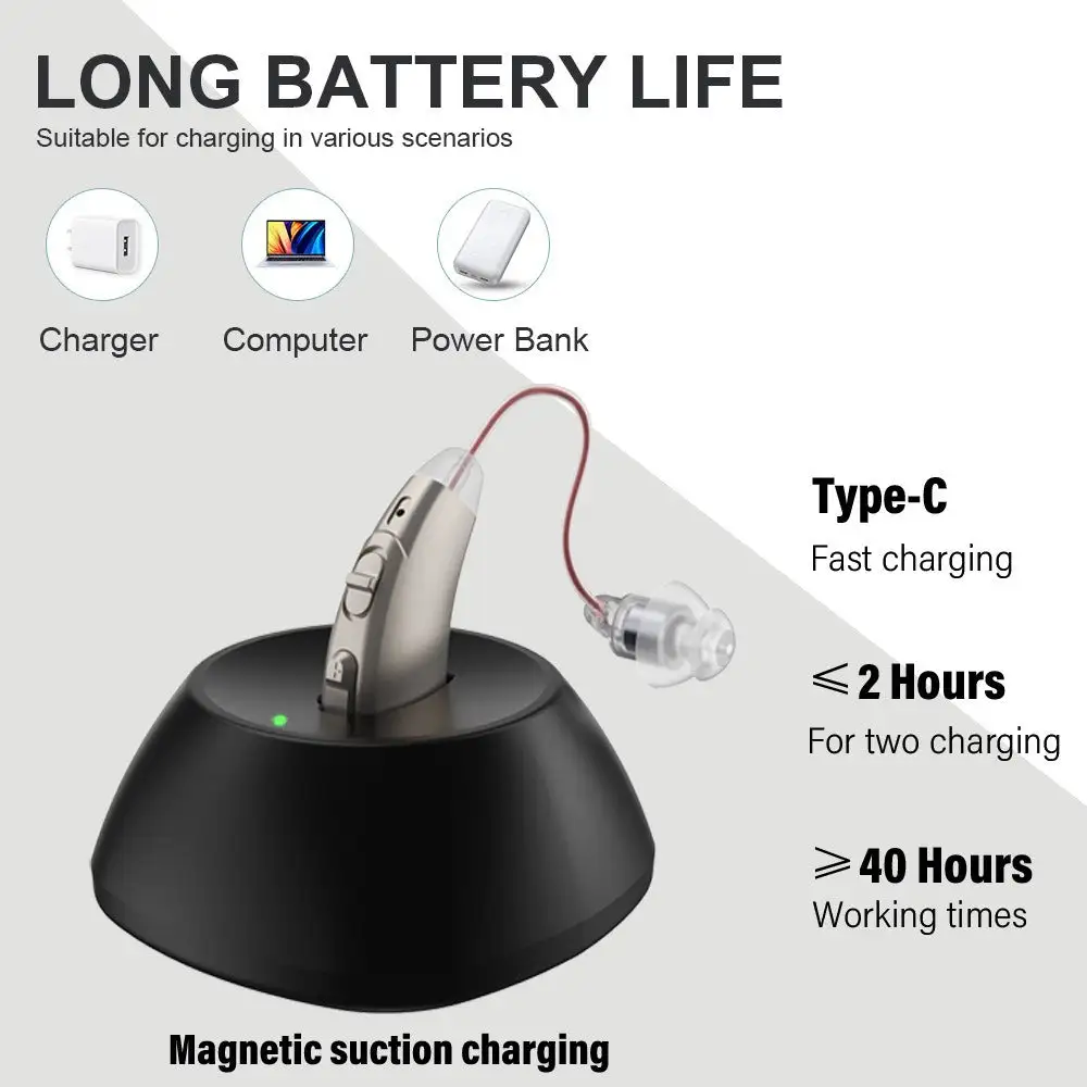 Smart AI Hearing Aids with Magnetic Charging - Image 2