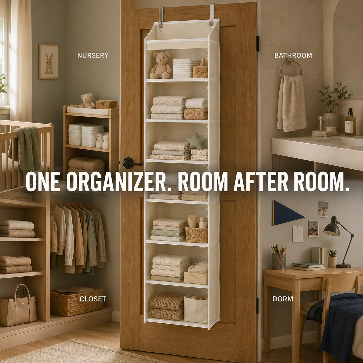Over the Door Organizer with Pockets - Image 3