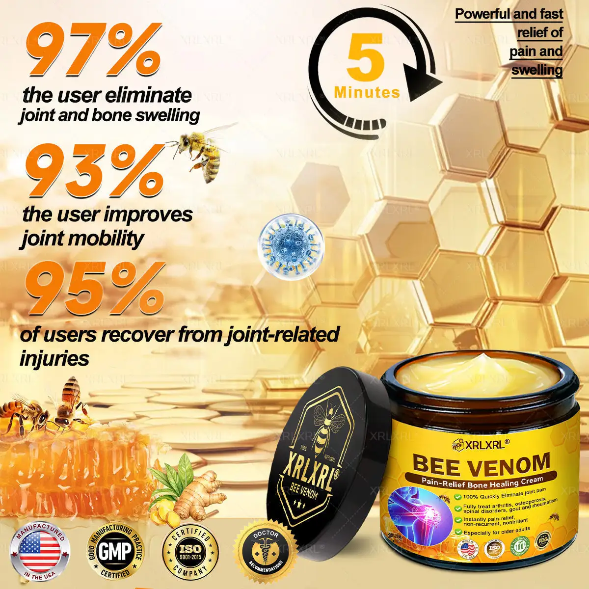 💞💞 Bee Venom Pain-Relief Bone Healing Cream - Image 2